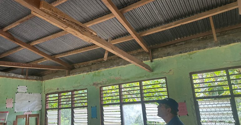 Builecon School near Balibo at risk of roof collapse
